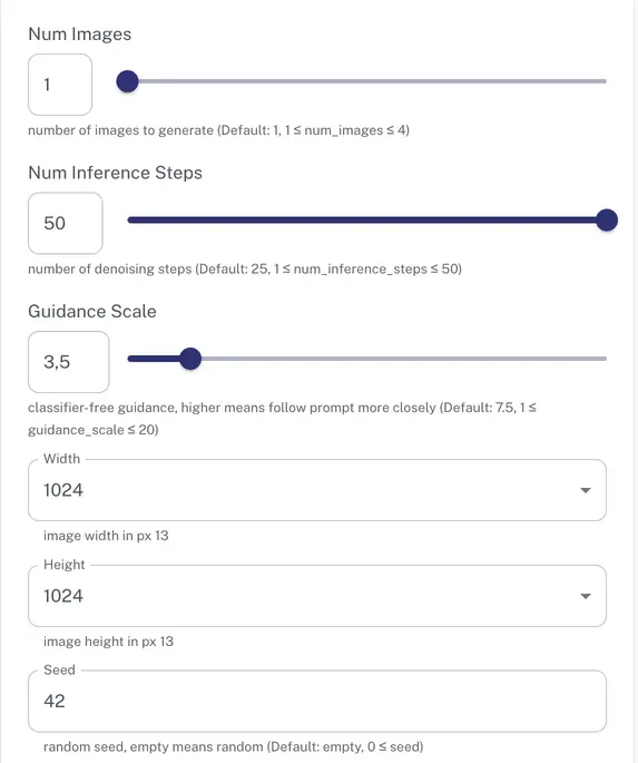 FLUX.1-dev Configuration Settings